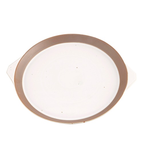 순수화 양손팬 접시(흰색)