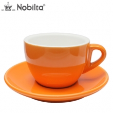 노빌타 카푸치노 커피잔 오렌지 210ml (선택형)