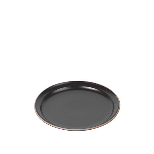 라움 무광 원형 접시 8인치 (블랙)
