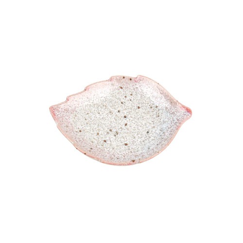 도자기 티아라106 나뭇잎 앞접시(핑크)